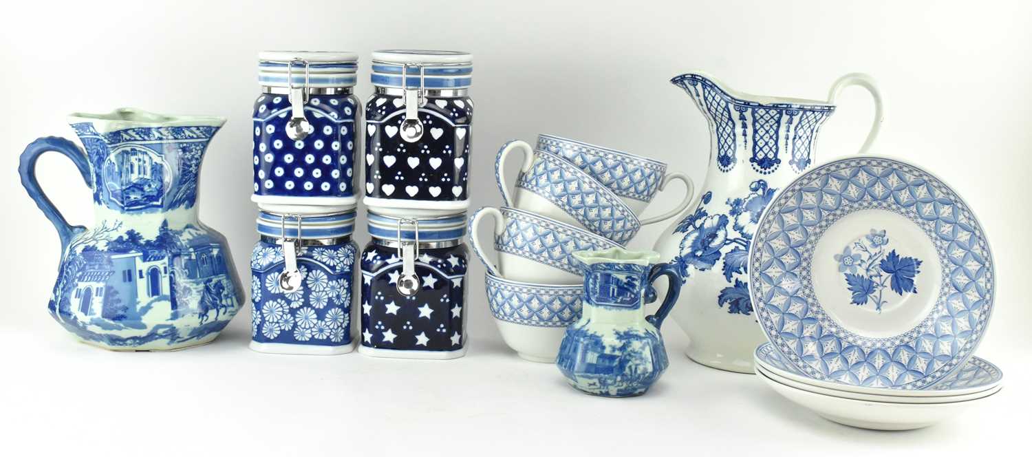 Lot 43 - COLLECTION OF ENGLISH CERAMICS - VICTORIA IRONSTONE / SPODE/ LONDON POTTERY CANISTERS