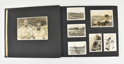 Lot 35 - MID CENTURY PHOTOGRAPH ALBUM OF SOLDIERS IN AFRICA