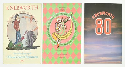 Lot 148 - KNEBWORTH - COLLECTION OF THREE MUSIC FESTIVAL PROGRAMMES
