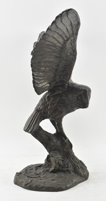 Lot 87 - JEANNE RYNHART (IRISH, 1946) - BRONZED SCULPTURE OF BARN OWL