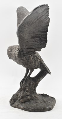 Lot 87 - JEANNE RYNHART (IRISH, 1946) - BRONZED SCULPTURE OF BARN OWL