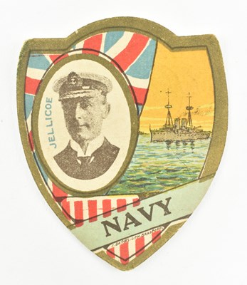 Lot 184 - BAINES GOLD MEDAL FOOTBALL CARDS. NAVY JELLICOE SHIELD CARD