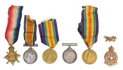 Lot 38 - WWI FIRST WORLD WAR MEDALS - CITY OF LONDON YEOMANRY - HORNE BROTHERS