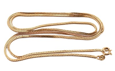 Lot 117 - 18CT GOLD FOXTAIL CHAIN NECKLACE