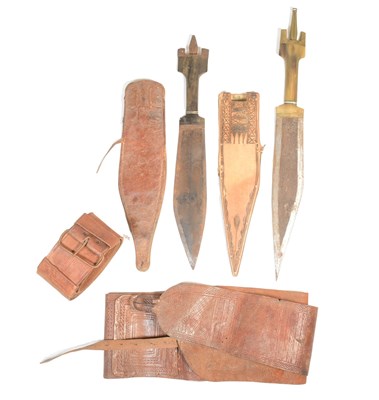 Lot 221 - TWO EAST AFRICAN TRIBAL BILLAO DAGGERS