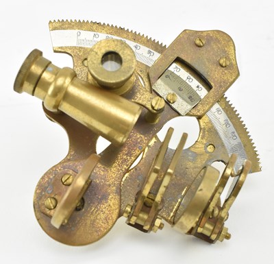 Lot 22 - 20TH CENTURY BRASS MARINE SEXTANT IN WOODEN CASE