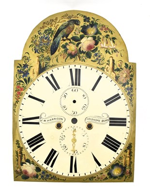 Lot 139 - 19TH CENTURY HAND PAINTED & ENAMEL LONGCASE CLOCK'S FACE