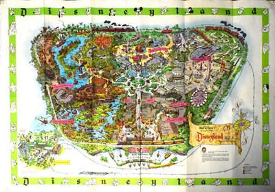 Lot 60 - WALT DISNEY’S DISNEYLAND - ORIGINAL 1964 MAP OF THE RESORT