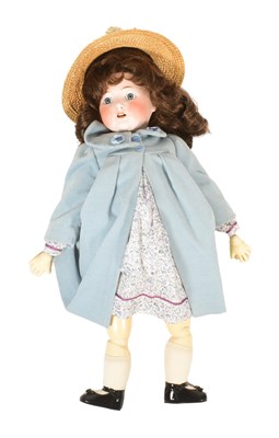 Lot 370 - MID 20TH CENTURY GERMAN BISQUE HEADED DOLL