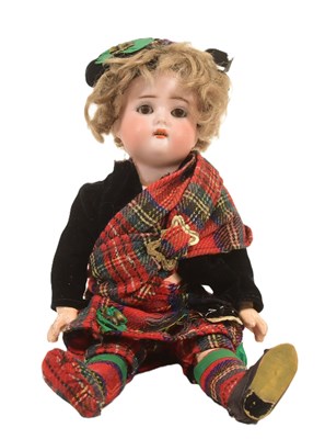 Lot 222 - EARLY 20TH CENTURY GERMAN SIMON & HALBIG BISQUE HEADED DOLL