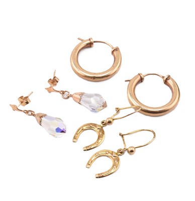 Lot 295 - COLLECTION OF GOLD EARRINGS