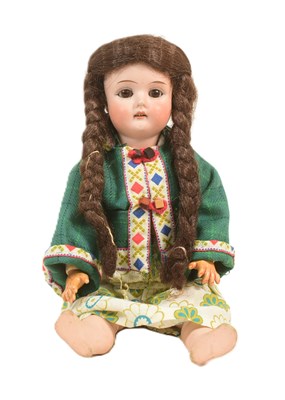 Lot 254 - EARLY 20TH CENTURY GERMAN BISQUE HEADED DOLL