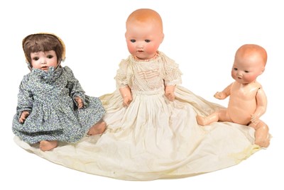 Lot 312 - COLLECTION OF EARLY 20TH CENTURY GERMAN BISQUE HEADED DOLLS