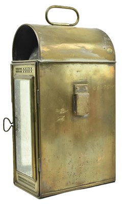 Lot 41 - THOMAS GRIEVE & SONS 19TH CENTURY BRASS SHIP'S LANTERN LIGHT