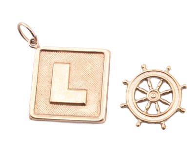 Lot 360 - TWO HALLMARKED 9CT GOLD CHARMS