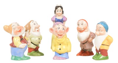 Lot 8 - SNOW WHITE - VINTAGE WALK DISNEY SNOW WHITE TOOTH BRUSH HOLDERS
