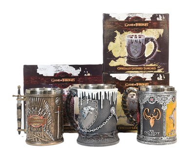 Lot 412 - GAME OF THRONES - OFFICIALLY LICENCED TANKARDS