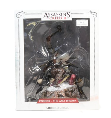 Lot 441 - ASSASSINS CREED - UBI COLLECTIBLES CONNOR THE LAST BREATH ACTION FIGURE