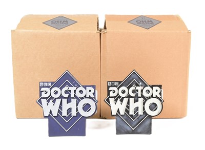 Lot 644 - DOCTOR WHO - ROBERT HARROP - X2 HAND PAINTED COLLECTOR PLAQUES