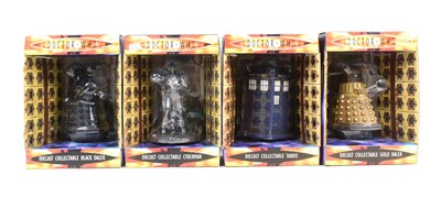 Lot 436 - DOCTOR WHO - X4 BBC LICENSED DIECAST ACTION FIGURES