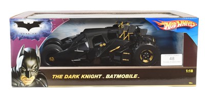 Lot 48 - DIECAST - HOT WHEELS 1/18 SCALE THE DARK KNIGHT BATMOBILE