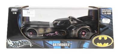 Lot 54 - DIECAST - HOT WHEELS 1/18 SCALE DIECAST BATMOBILE MODEL