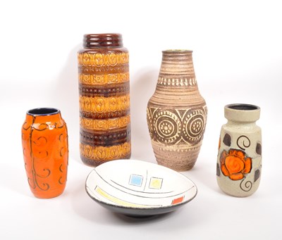 Lot 44 - WEST GERMAN POTTERY - COLLECTION OF RETRO CERAMIC VASES