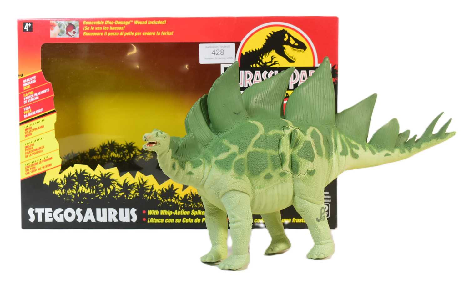 Lot 428 - JURASSIC PARK - VINTAGE KENNER STEGOSAURUS PLAYSET