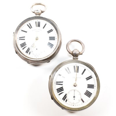 Lot 382 - TWO HALLMARKED SILVER POCKETWATCHES