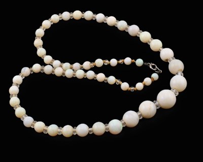 Lot 83 - OPAL BEAD NECKLACE