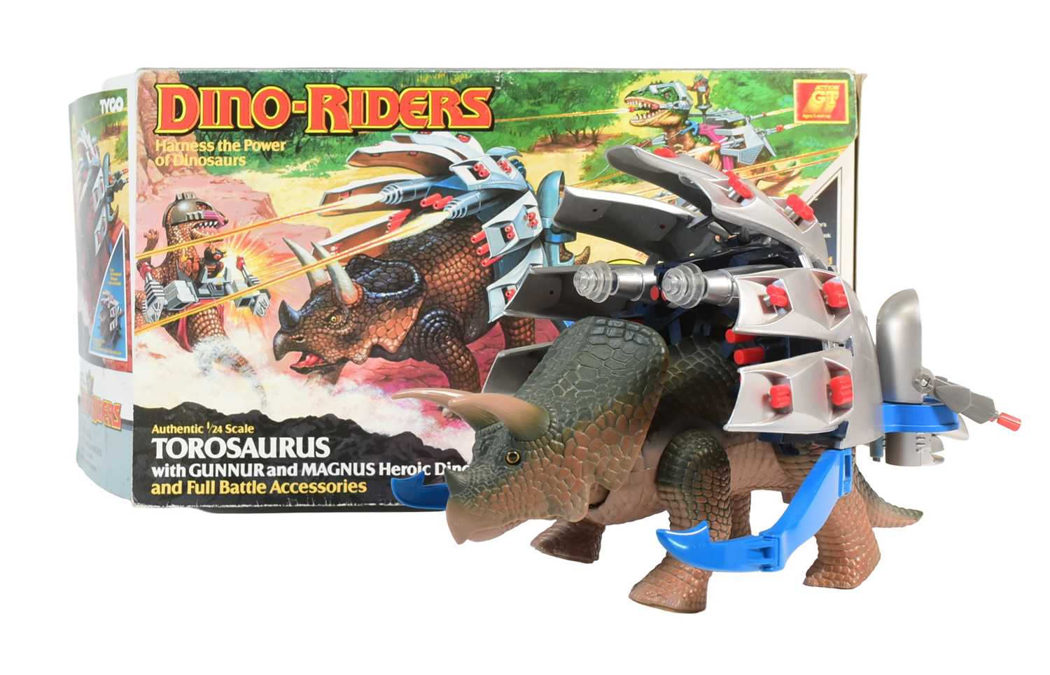 Lot 535 - DINO RIDERS - VINTAGE TYCO DINO RIDERS TOROSAURUS DINOSAUR