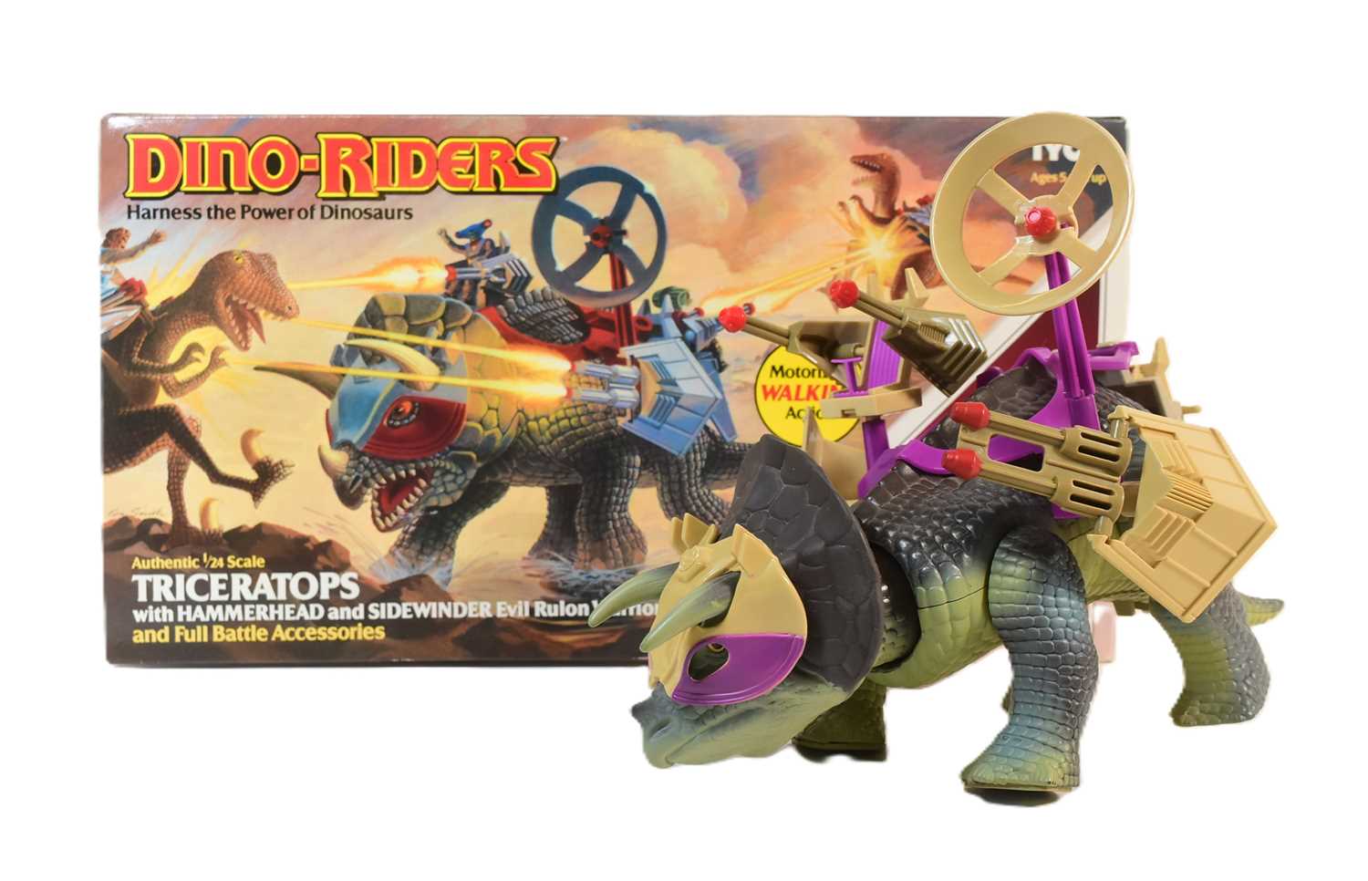 Lot 560 - DINO RIDERS - VINTAGE TYCO DINO RIDERS TRICERATOPS DINOSAUR
