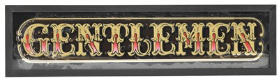 Lot 7 - EARLY 20TH CENTURY HAND PAINTED GLASS SHOP DISPLAY SIGN