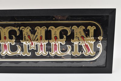 Lot 7 - EARLY 20TH CENTURY HAND PAINTED GLASS SHOP DISPLAY SIGN