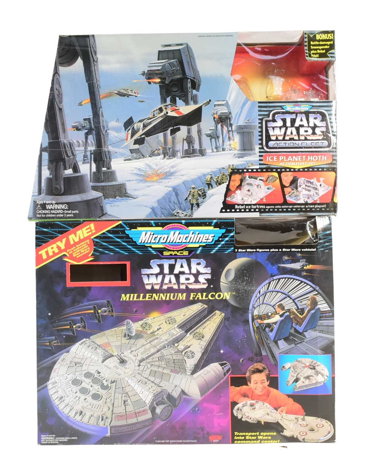 Lot 597 - STAR WARS - X2 VINTAGE GALOOB MICRO MACHINES STAR WARS PLAYSETS