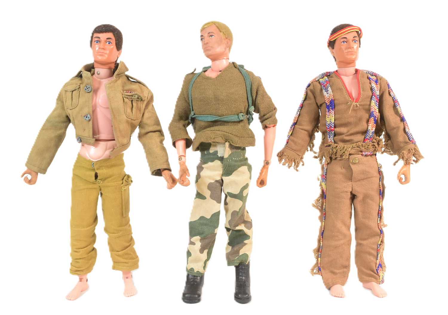 Lot 603 - ACTION MAN - X3 VINTAGE PALITOY ACTION MAN FIGURES
