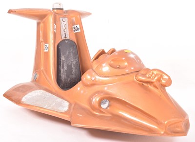 Lot 495 - VINTAGE FAIRGROUND JUVENILE RIDE IN THE FORM OF GOLD SPACE SHIP