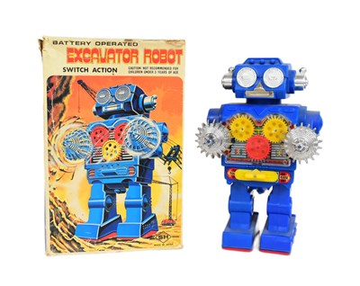 Lot 437 - RETRO TOYS - VINTAGE JAPANESE EXCAVATOR ROBOT