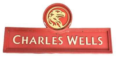 Lot 72 - CHARLES WELLS - 20TH CENTURY PUB ADVERTISING PLASTIC SIGN