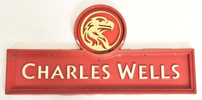 Lot 72 - CHARLES WELLS - 20TH CENTURY PUB ADVERTISING PLASTIC SIGN