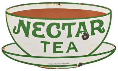 Lot 5 - NECTAR TEA - POINT OF SALE ADVERTISING PORCELAIN ENAMEL SIGN