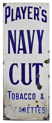 Lot 20 - PLAYER'S NAVY CUT - ENAMEL POINT OF SALE SHOP SIGN