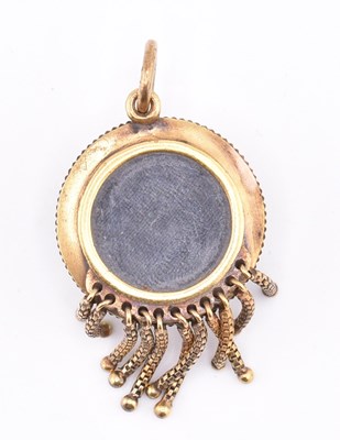 Lot 143 - 15CT GOLD & TURQUOISE TASSEL PENDANT