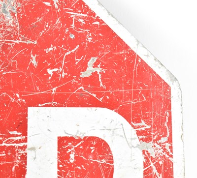 Lot 97 - STOP / SLOW - ALUMINUM ROAD SIGN