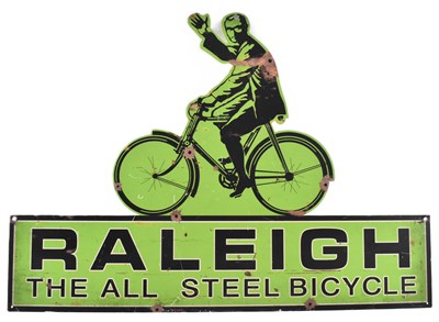 Lot 52 - RALEIGH - REPRODUCTION TIN PLATE ADVERTISING SHOP SIGN