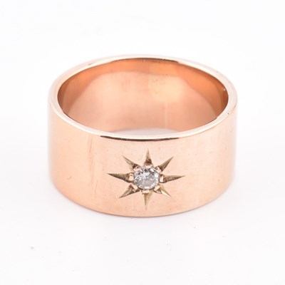 Lot 90 - EARLY 20TH CENTURY HALLMARKED DIAMOND BAND RING