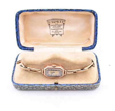 Lot 311 - HALLMARKED 9CT GOLD LADIES WRISTWATCH