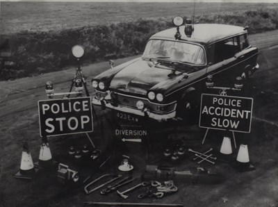 Lot 61 - TWO LARGE BLACK AND WHITE POLICE FORCE PHOTOGRAPHS