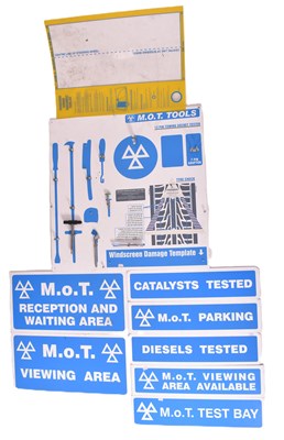 Lot 38 - AUTOMOBILIA - SELECTION OF M.O.T SIGNS / BOARDS