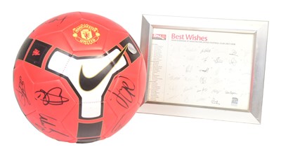 Lot 180 - MANCHESTER UNITED - 2007/2008 SQUAD SIGNED FOOTBALL